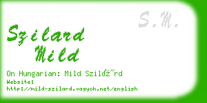 szilard mild business card